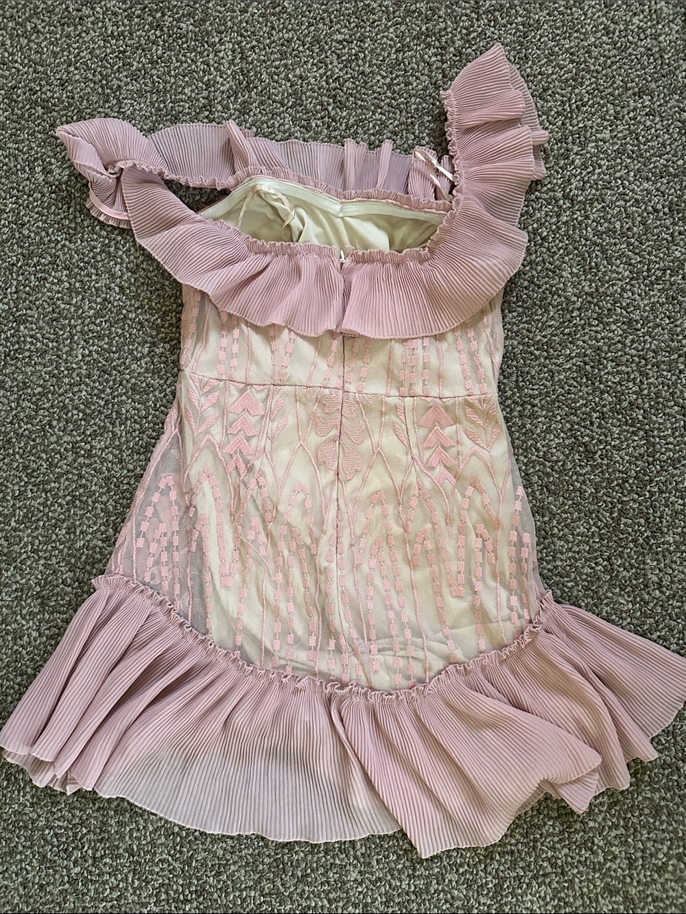 Native Daughters Off-Shoulder Ruffle Lace Mini Dress - Picture 5 of 6